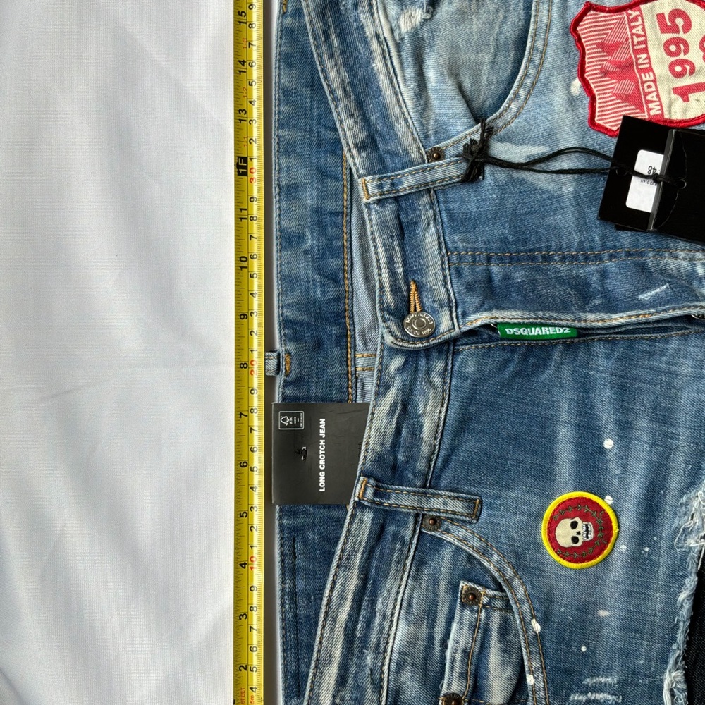 Dsquared2 Distressed Patchwork Men's Blue Jeans - image 14